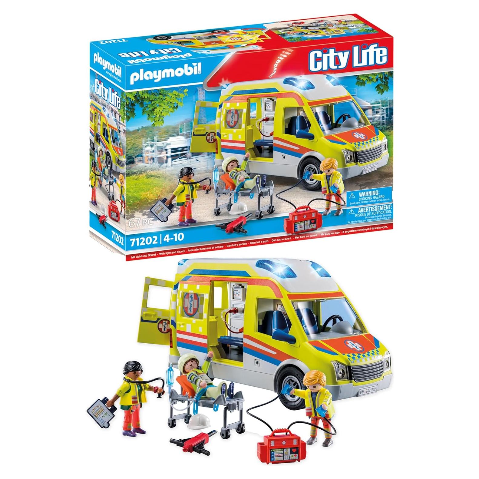 Ambulancia Playmobil con Luz y Sonido 71202