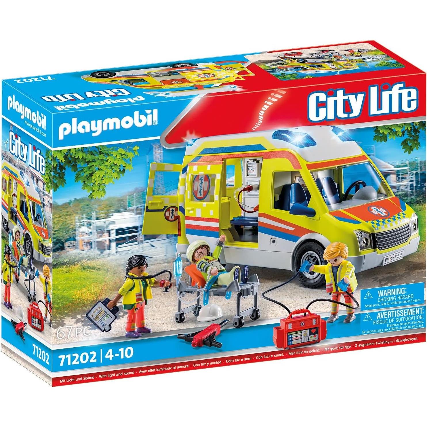 Ambulancia Playmobil con Luz y Sonido 71202