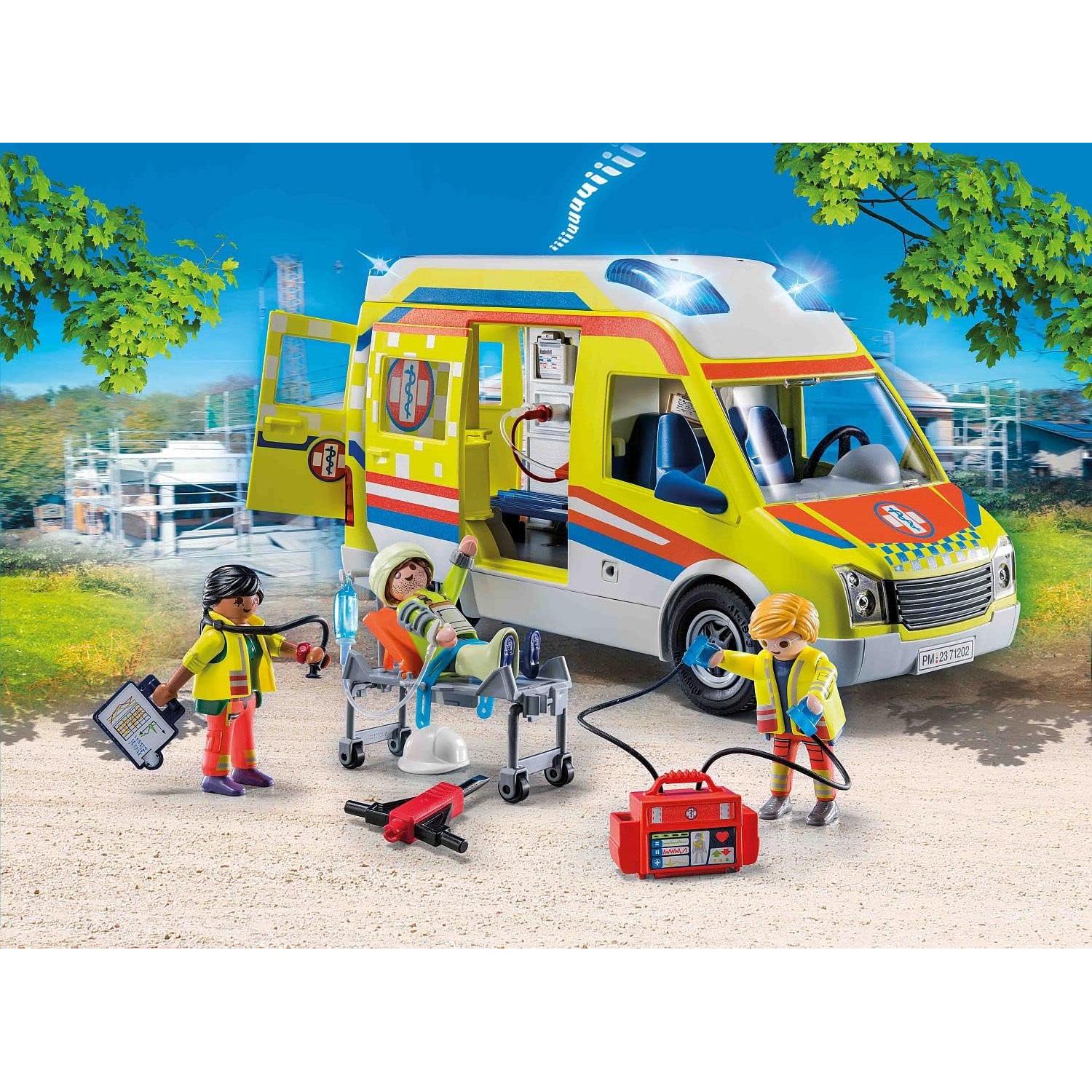 Ambulancia Playmobil con Luz y Sonido 71202