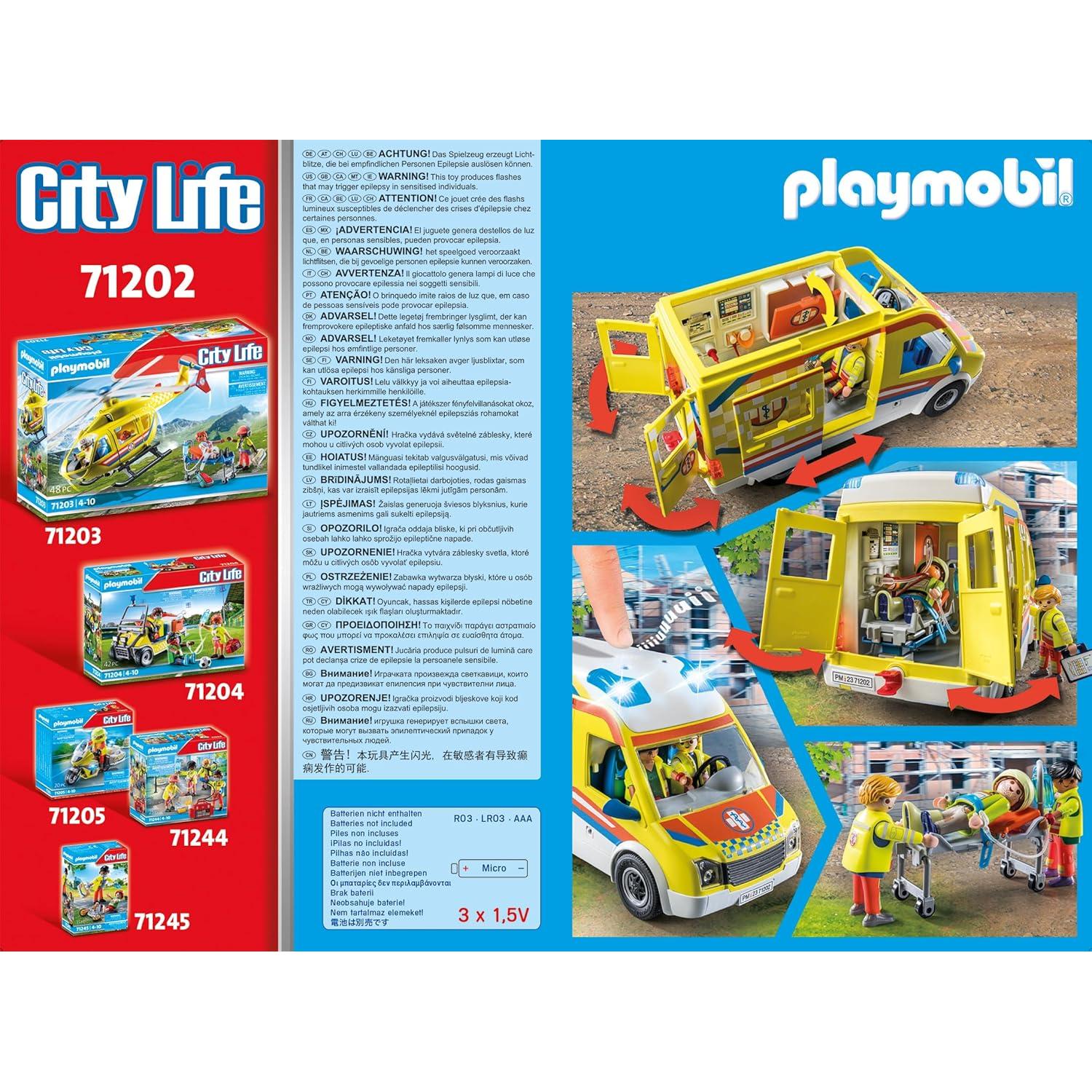 Ambulancia Playmobil con Luz y Sonido 71202