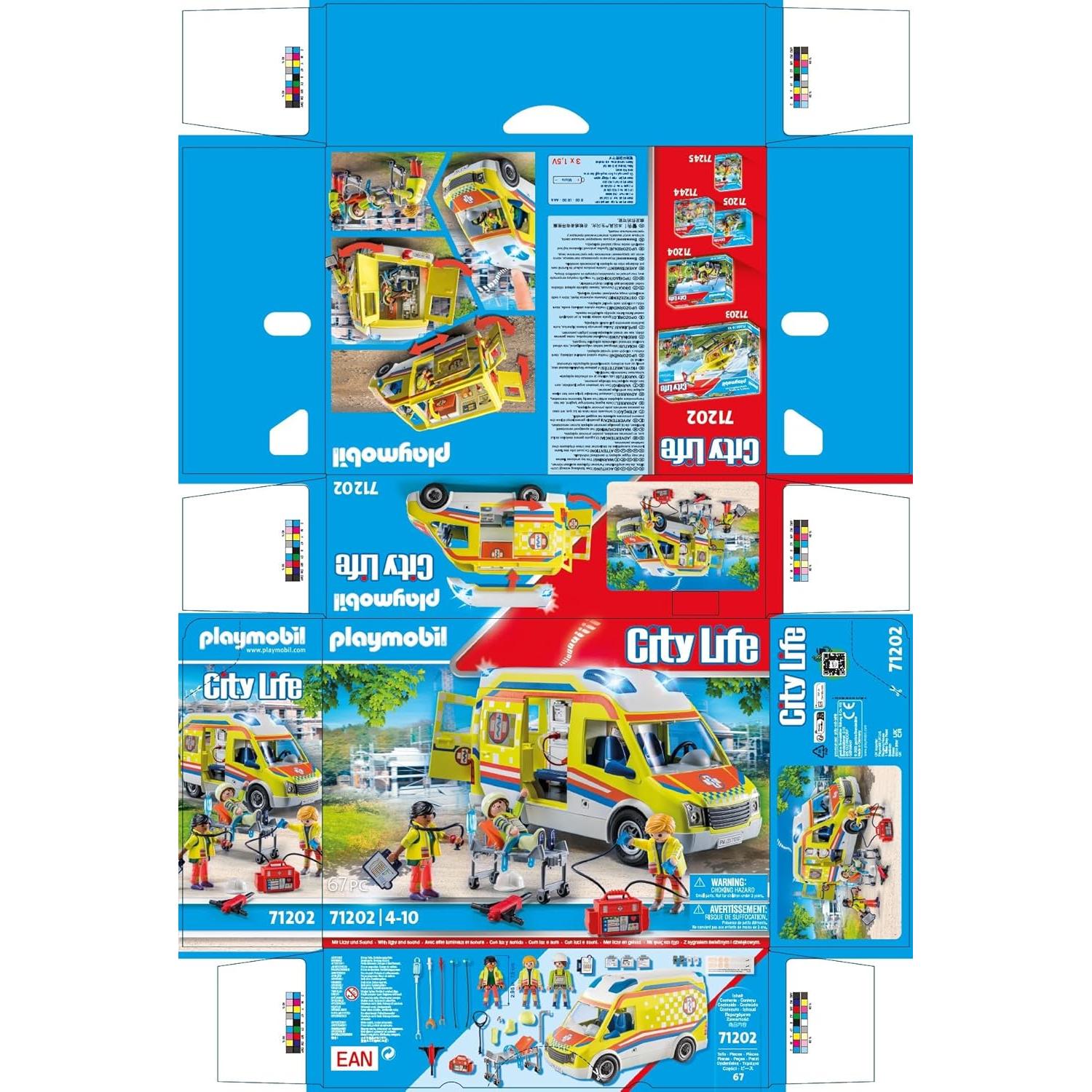 Ambulancia Playmobil con Luz y Sonido 71202