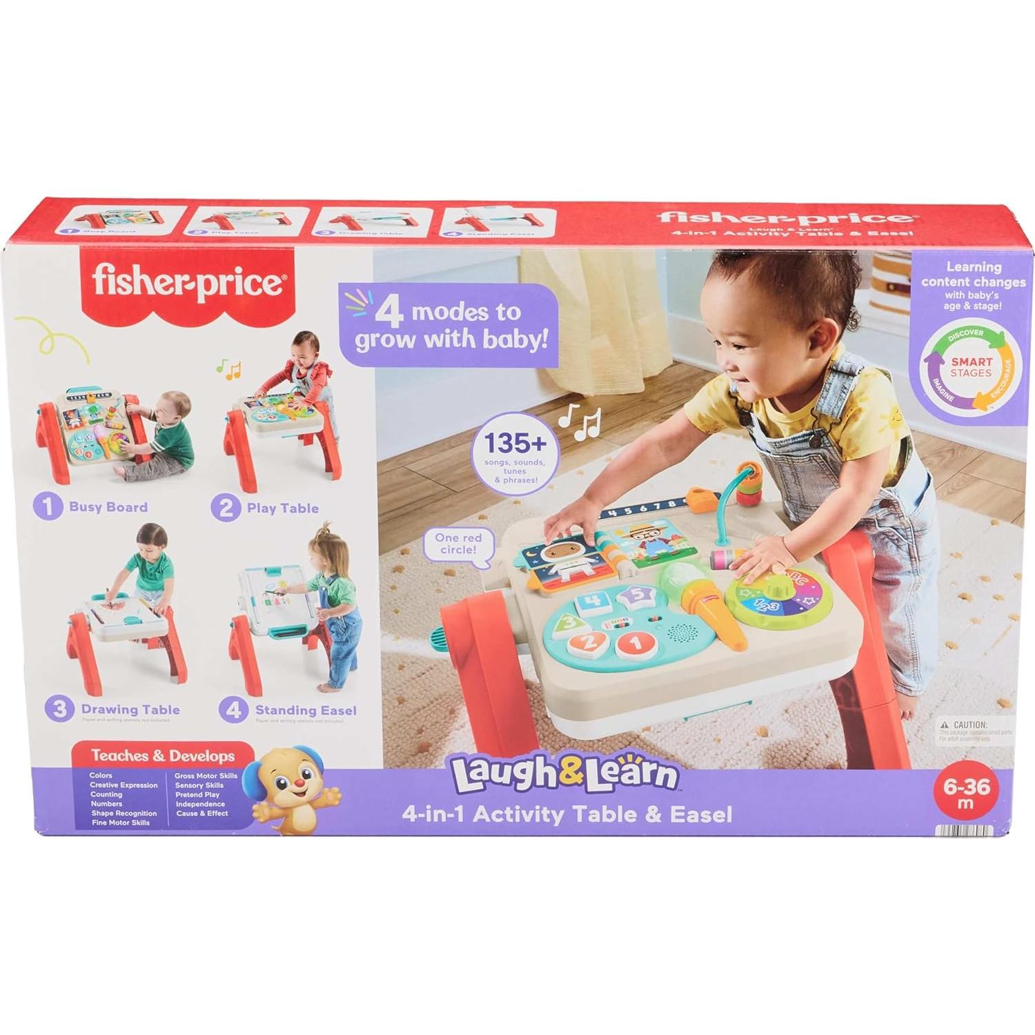 Mesa de Actividades 4 en 1 Fisher-Price Ríe y Aprende 1.85 kg