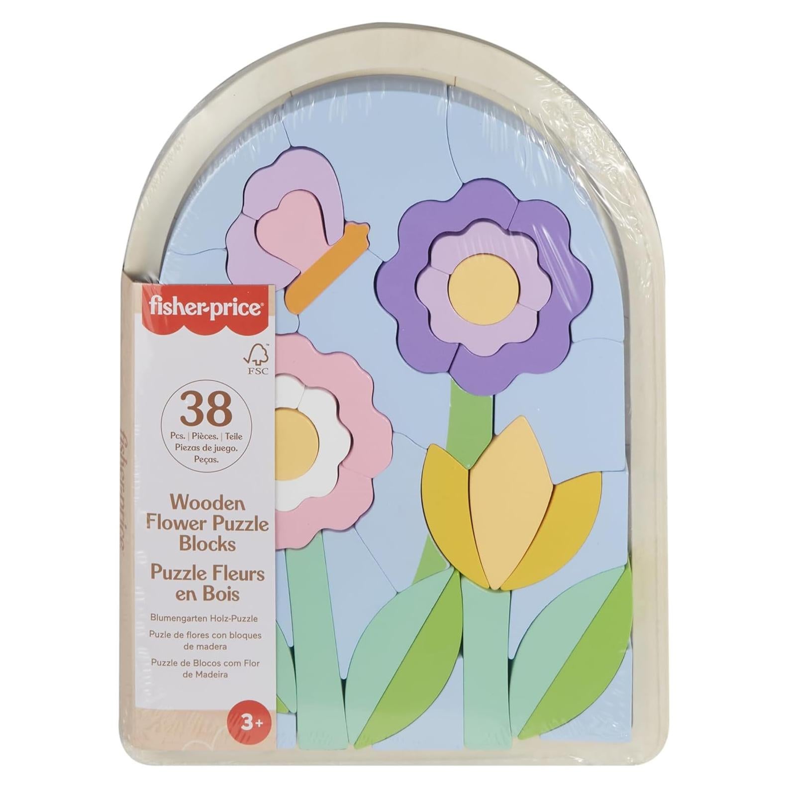 Bloques de Rompecabezas de Madera Fisher-Price 38 Piezas 3+ Años