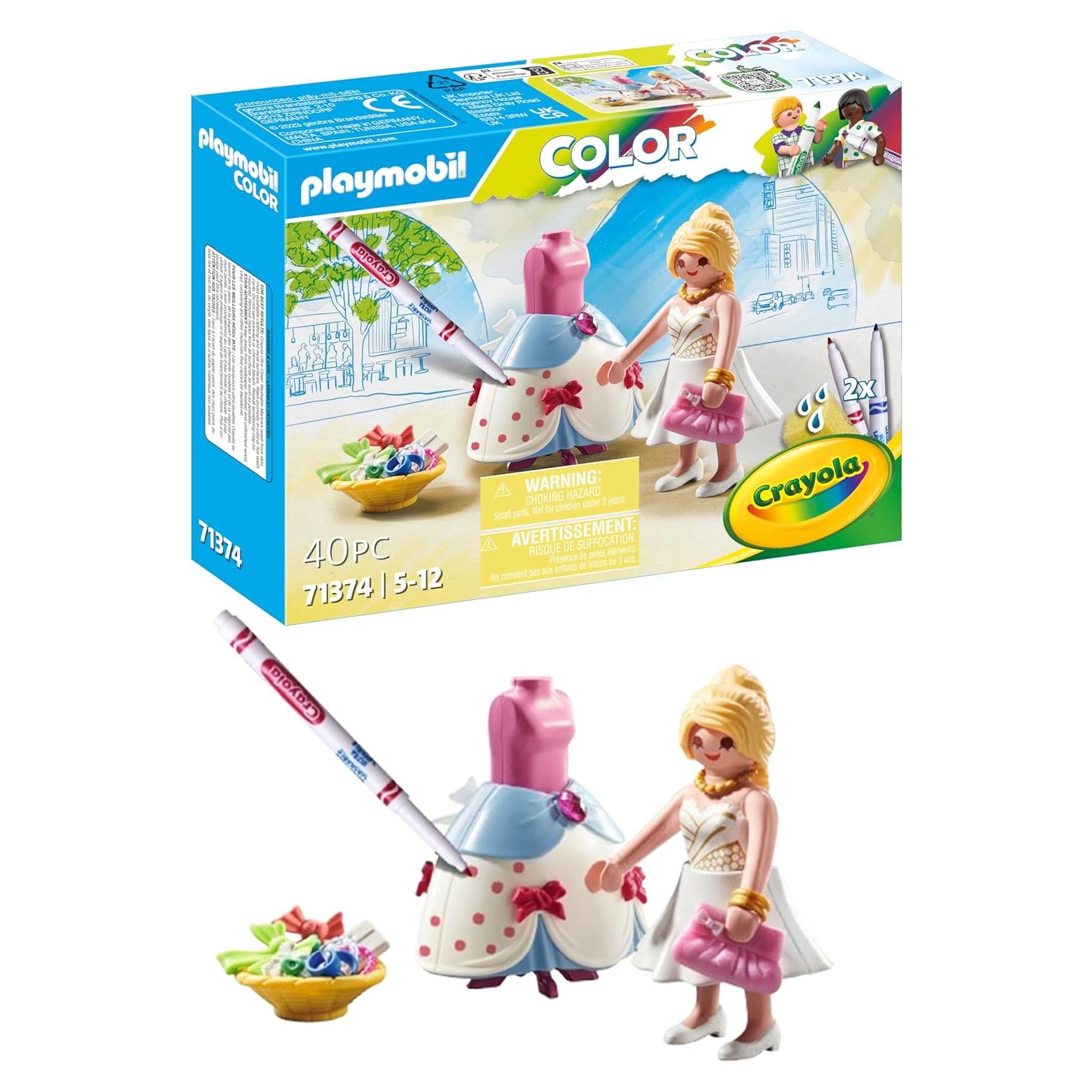 Playmobil Diseñador de Moda 71374 con Marcadores Crayola