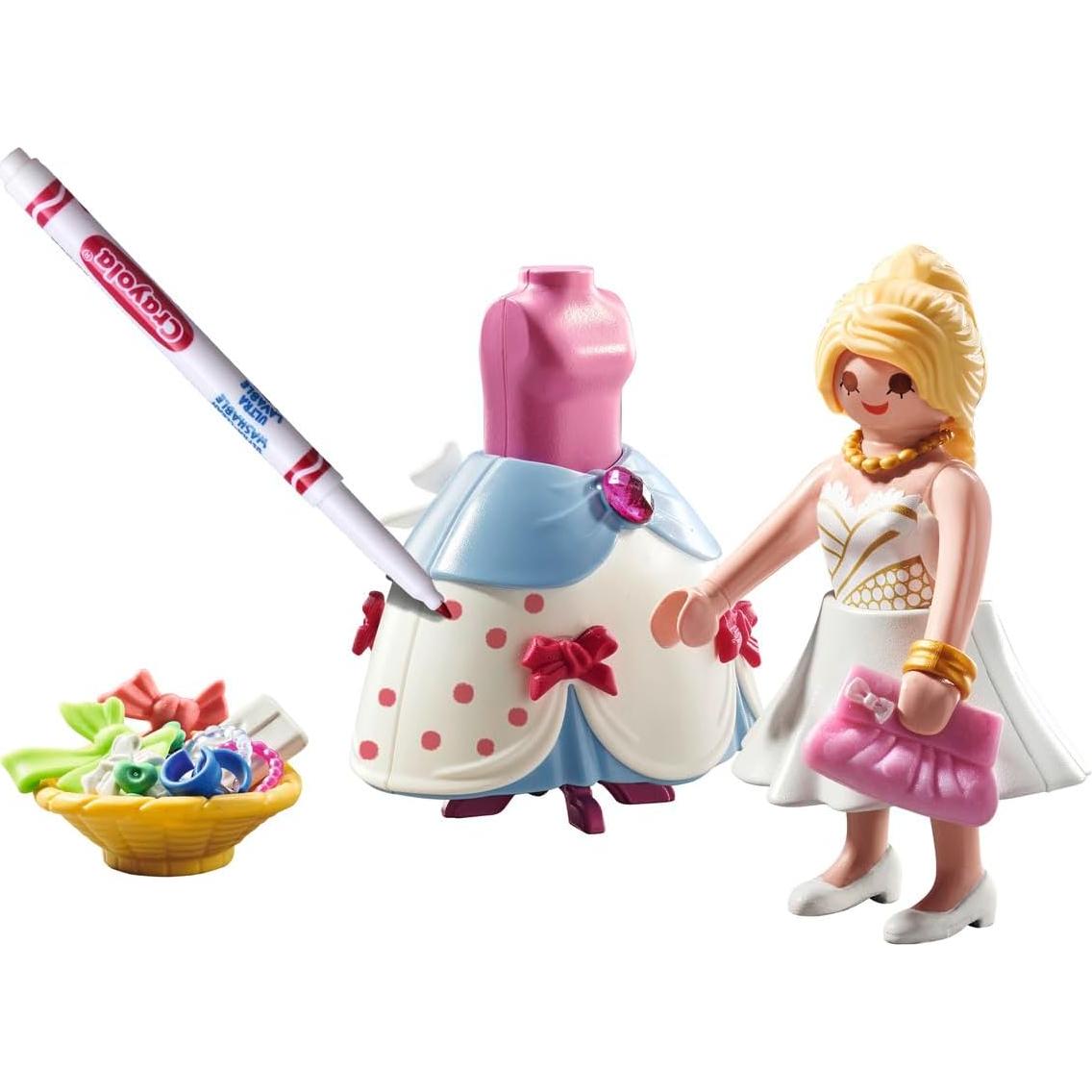 Playmobil Diseñador de Moda 71374 con Marcadores Crayola