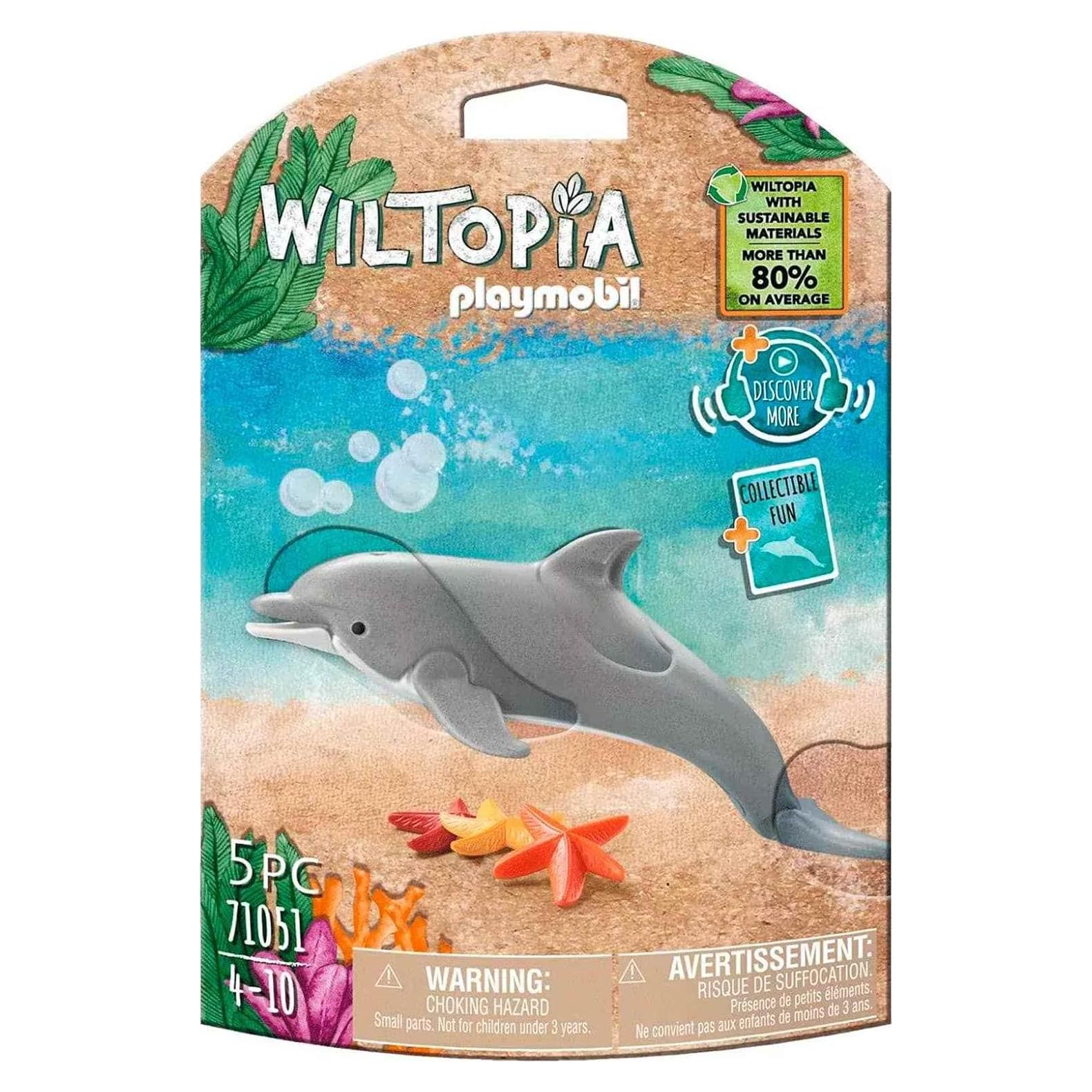 Figura de Delfín Wiltopia de Playmobil - 34g, 10.49x5.99x18.48cm