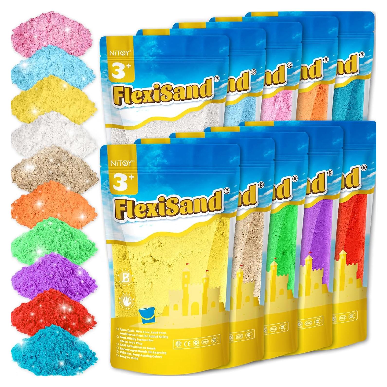 Paquete de Arena Moldeable NiToy 8.6 kg 10 Colores