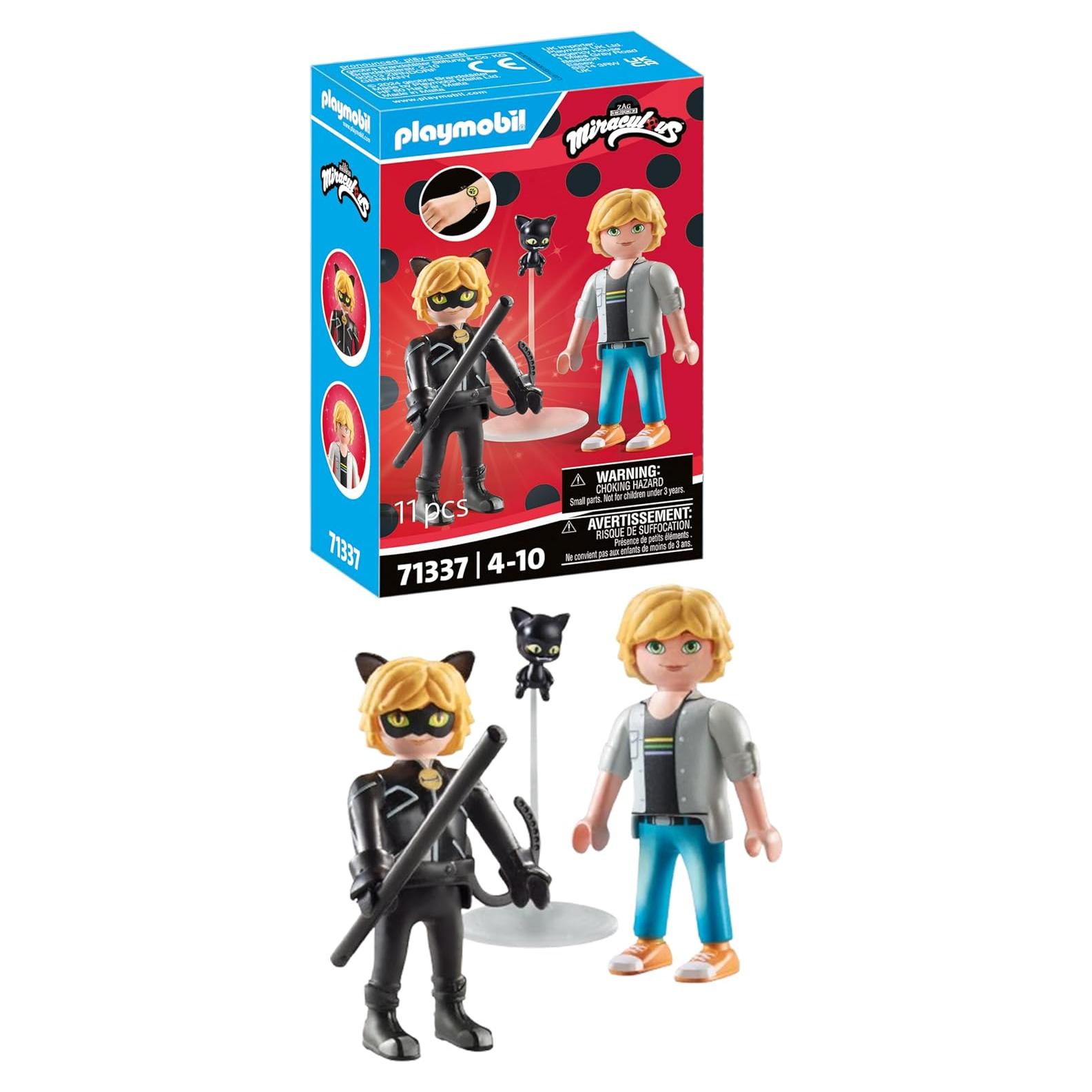 Playmobil Miraculous Adrien y Cat Noir - Juguete 4-10 años