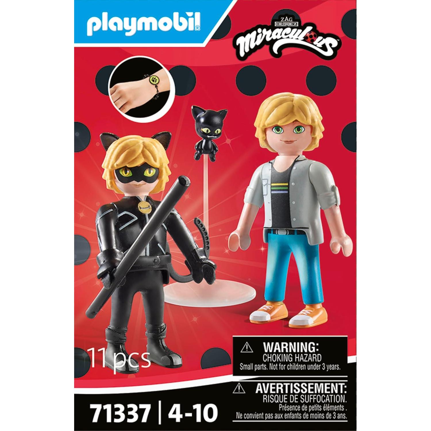 Playmobil Miraculous Adrien y Cat Noir - Juguete 4-10 años