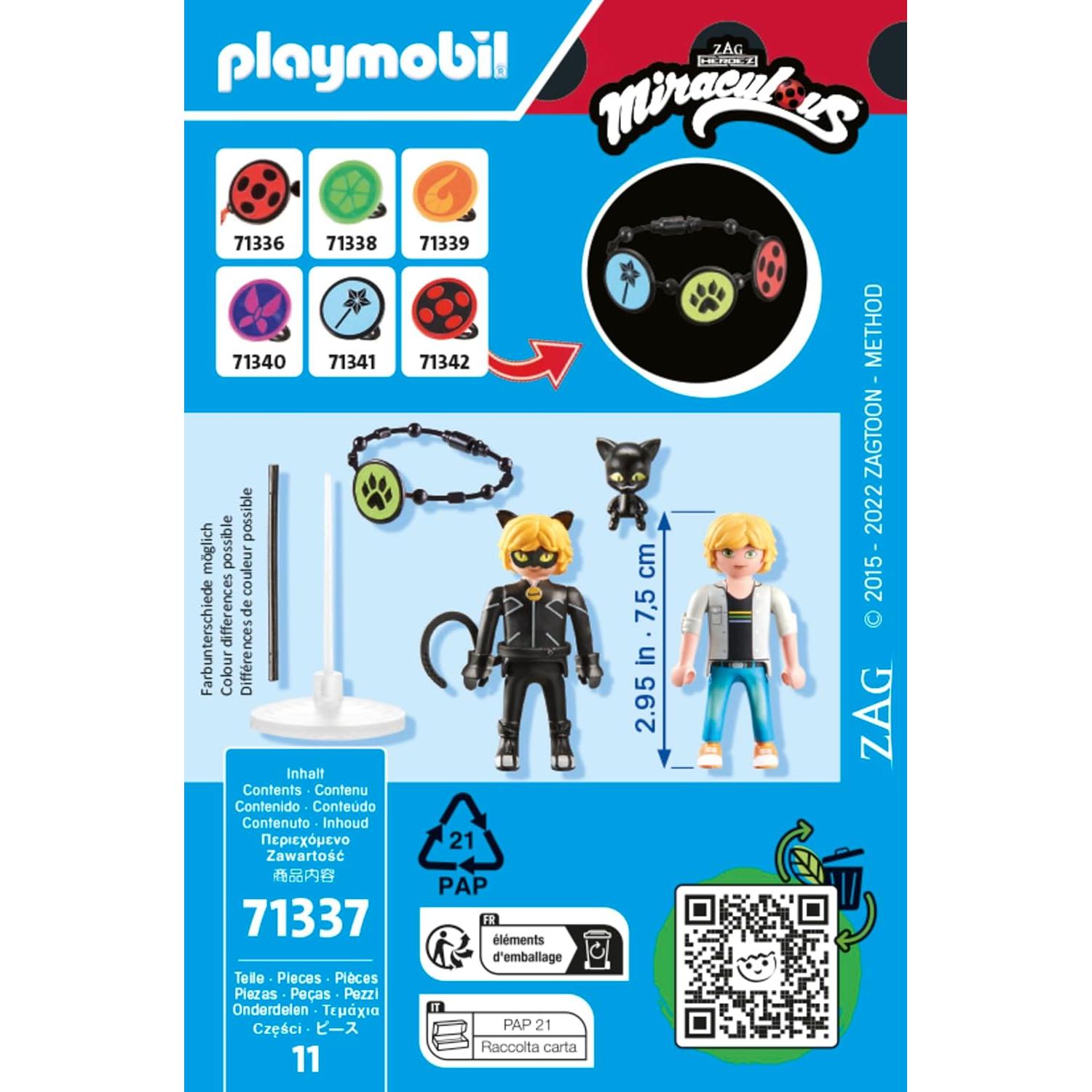 Playmobil Miraculous Adrien y Cat Noir - Juguete 4-10 años