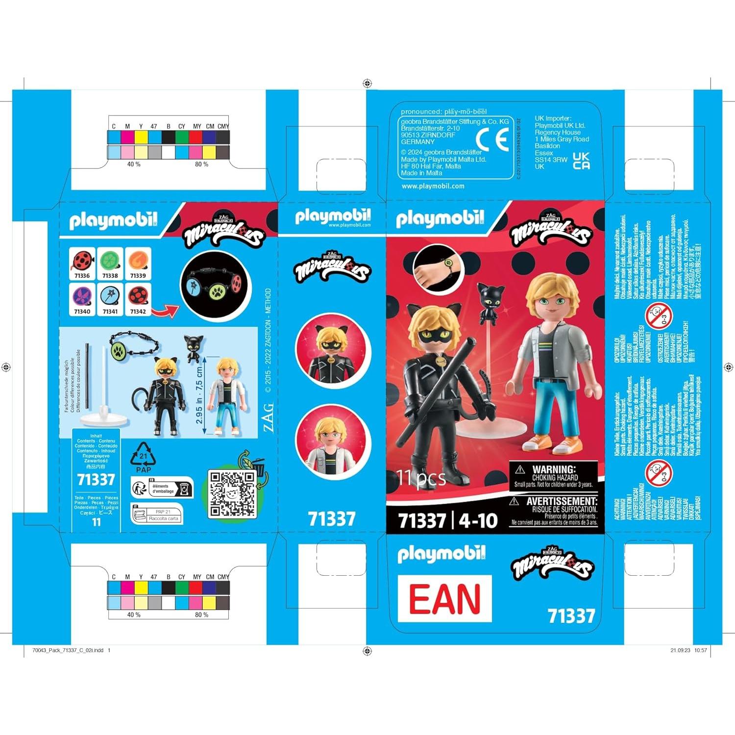 Playmobil Miraculous Adrien y Cat Noir - Juguete 4-10 años