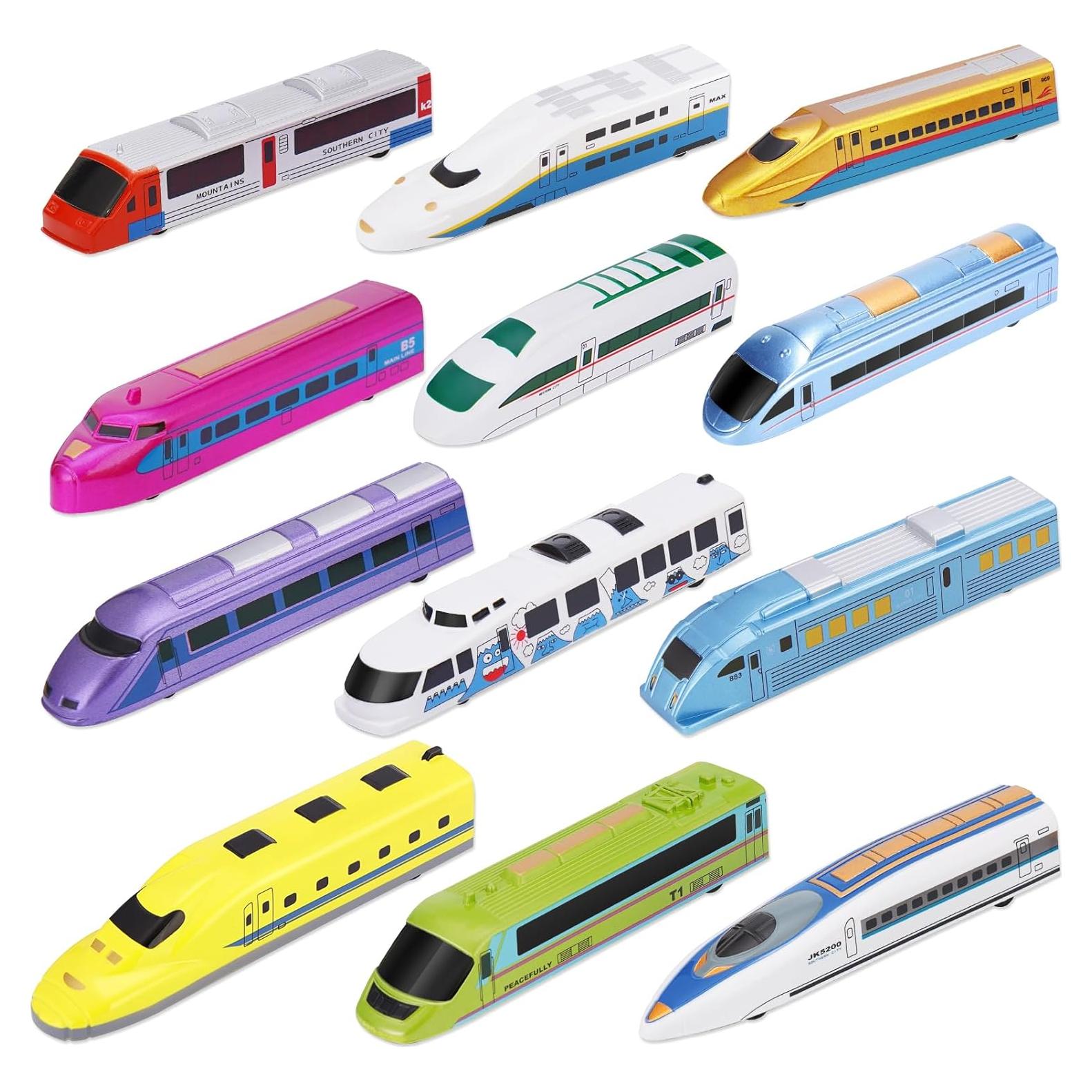 Set de 12 Trenes Bala de Tracción hacia Atrás Crelloci