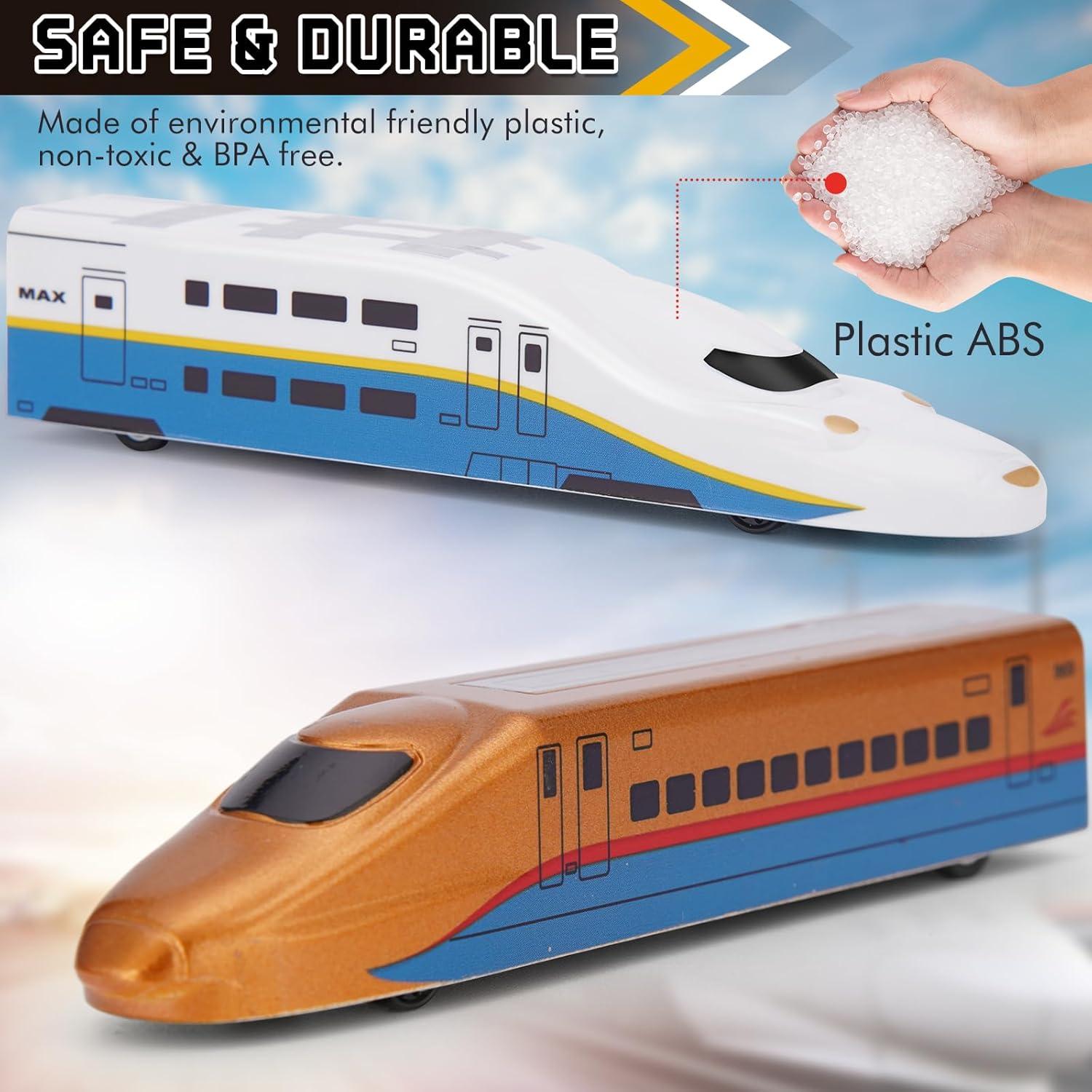 Set de 12 Trenes Bala de Tracción hacia Atrás Crelloci