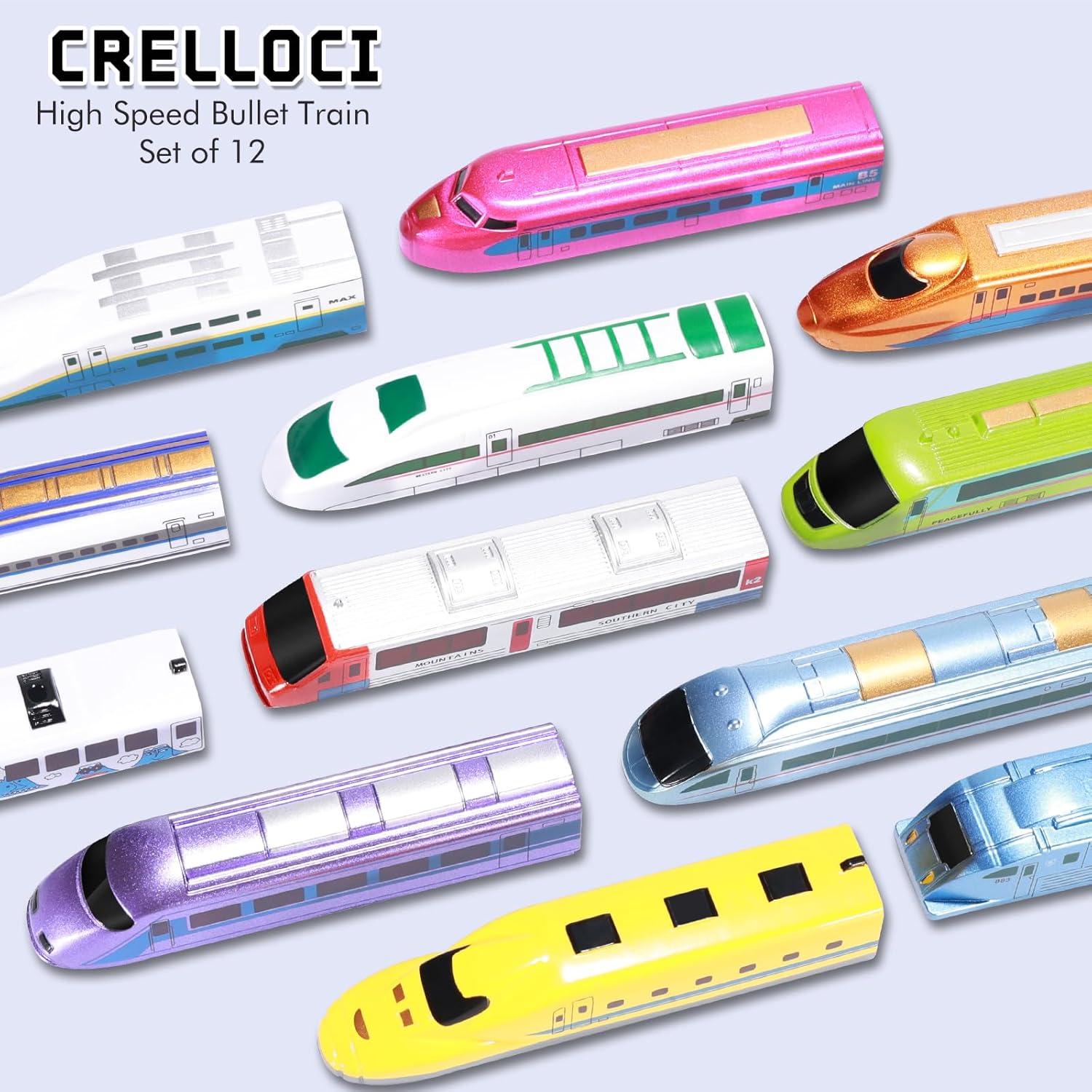 Set de 12 Trenes Bala de Tracción hacia Atrás Crelloci