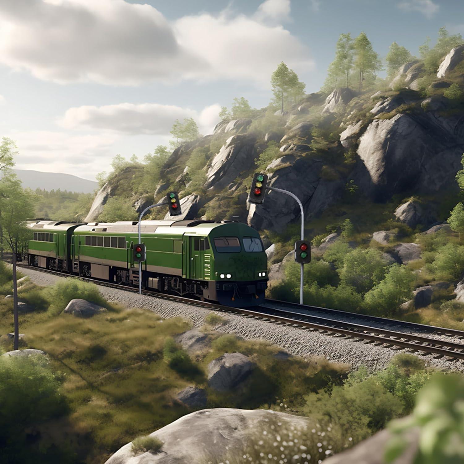 2 Semáforos LED Escala N Cloudpower 3 Luces Verde-Amarillo-Rojo