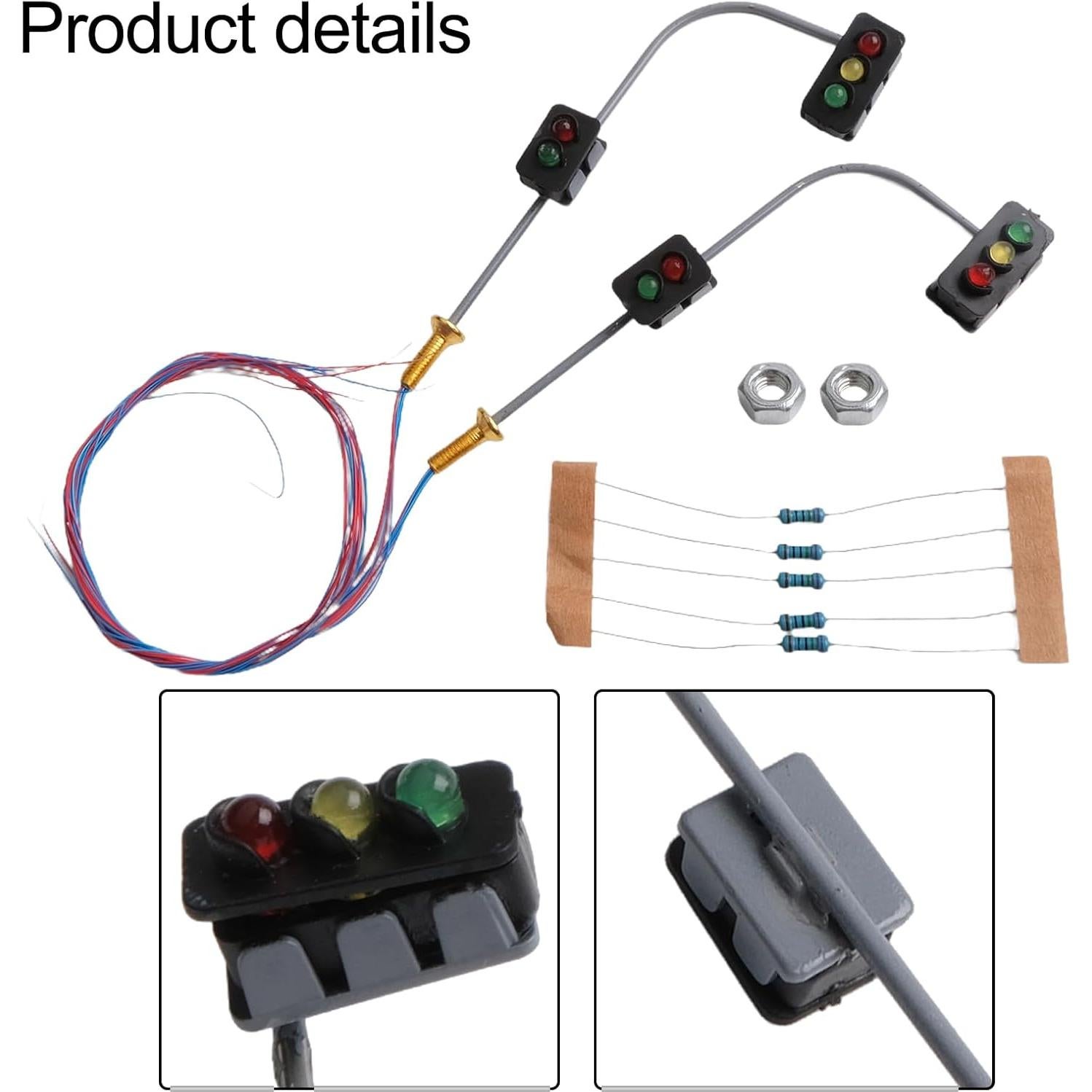 2 Semáforos LED Escala N Cloudpower 3 Luces Verde-Amarillo-Rojo