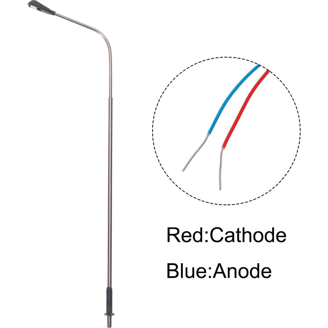 Lámpara de Poste LED MECCANIXITY 15cm 1/75 Escala Paquete de 4