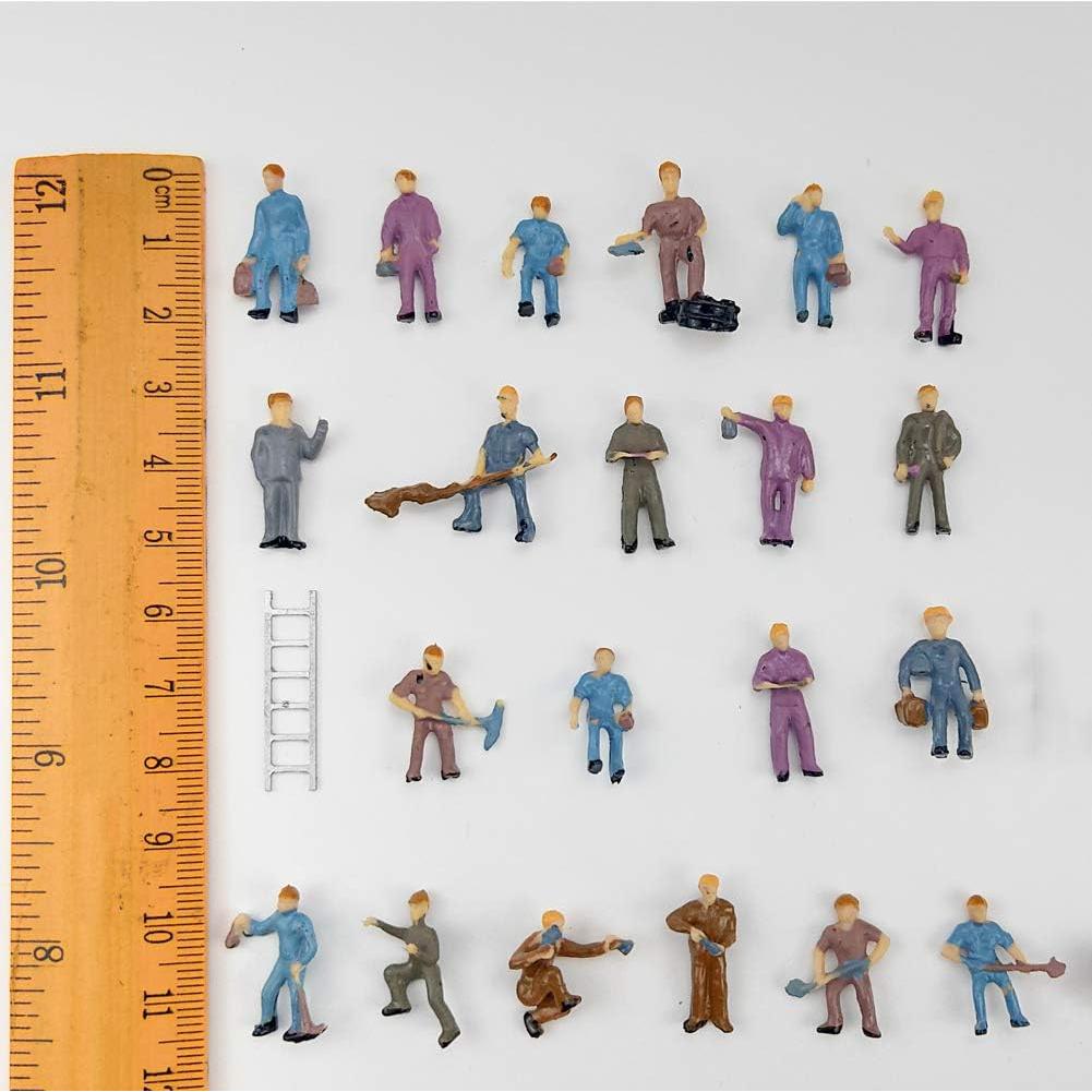 Figuras de Personas de Tren 1:87 CWBPING - 26 Piezas