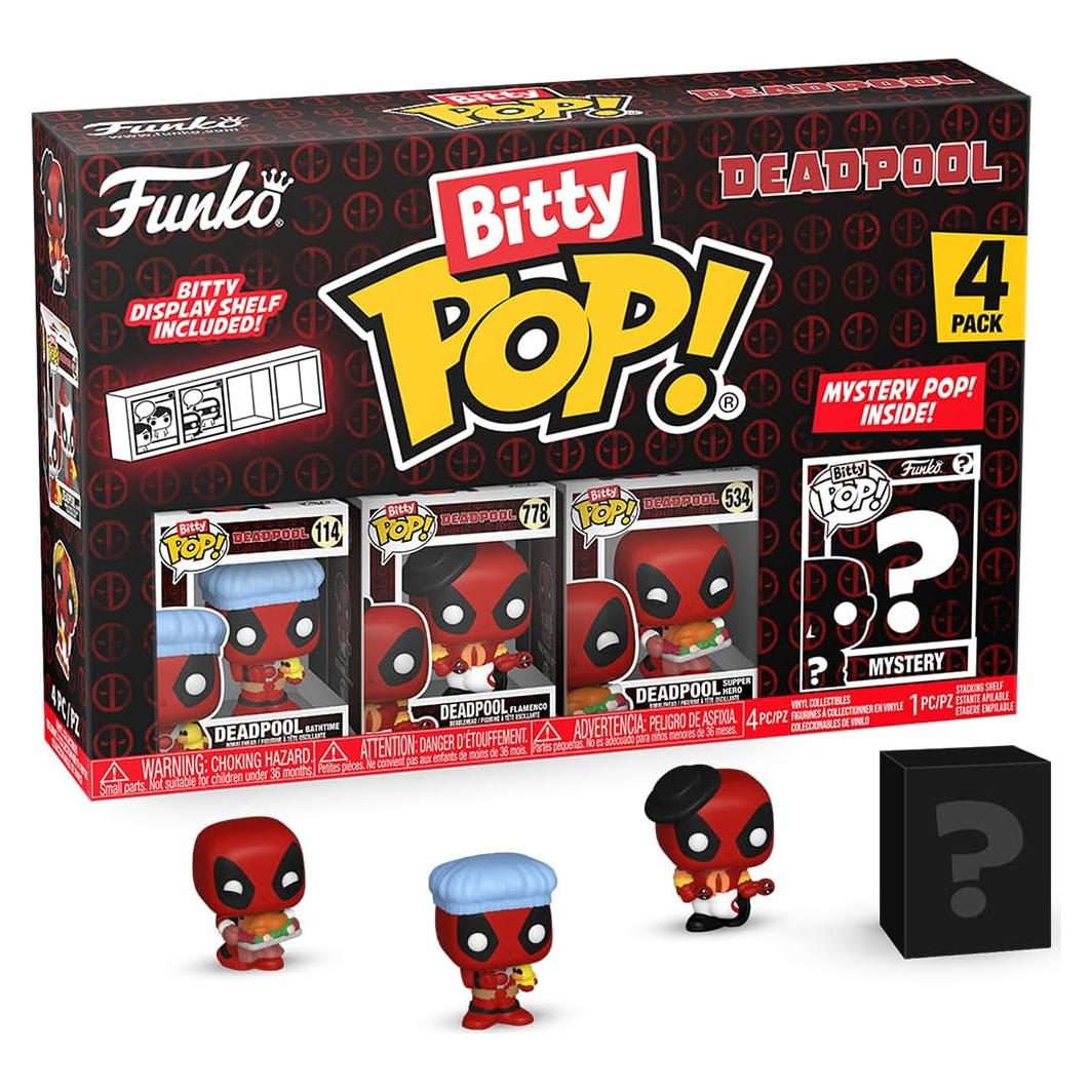 Funko Bitty POP! Deadpool 4-Pack + Figura Sorpresa 2.2 cm