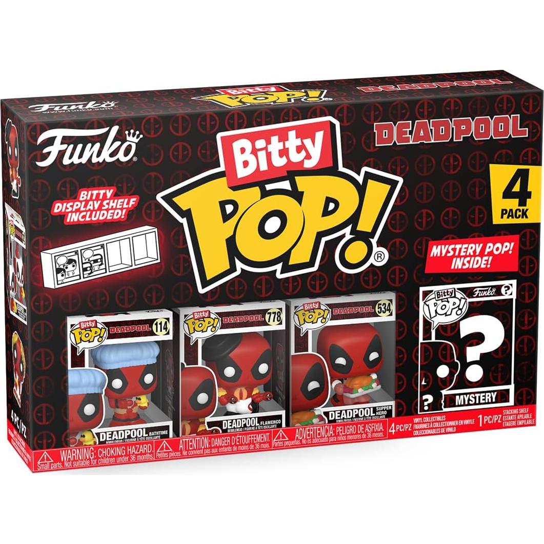 Funko Bitty POP! Deadpool 4-Pack + Figura Sorpresa 2.2 cm