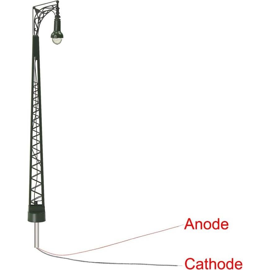 Lámparas de Calle Escala HO Evemodel LQS65 3 Piezas 11.7cm