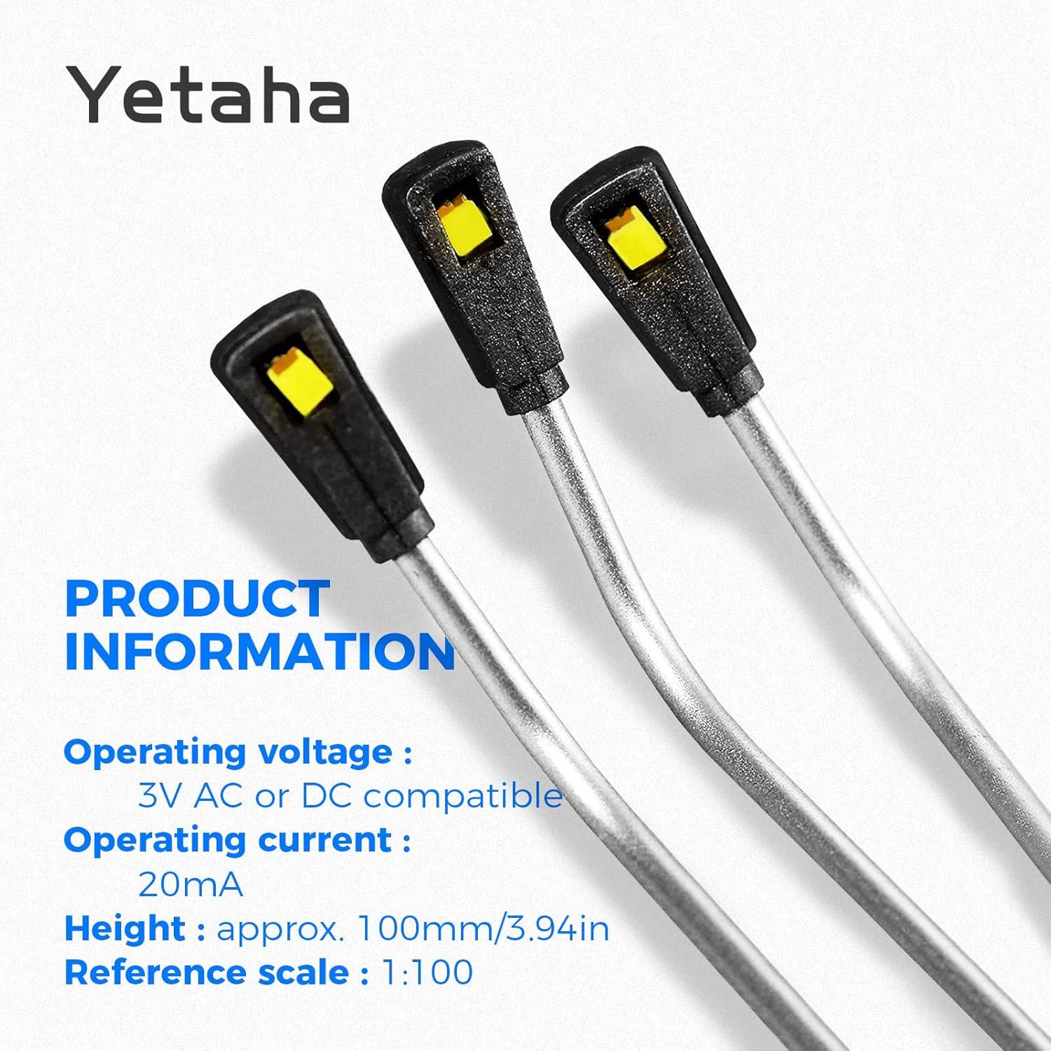 20 Faroles LED Doble para Modelos de Ferrocarril Yetaha 11cm