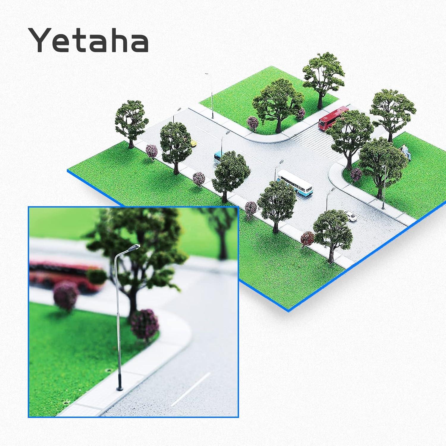 20 Faroles LED Doble para Modelos de Ferrocarril Yetaha 11cm