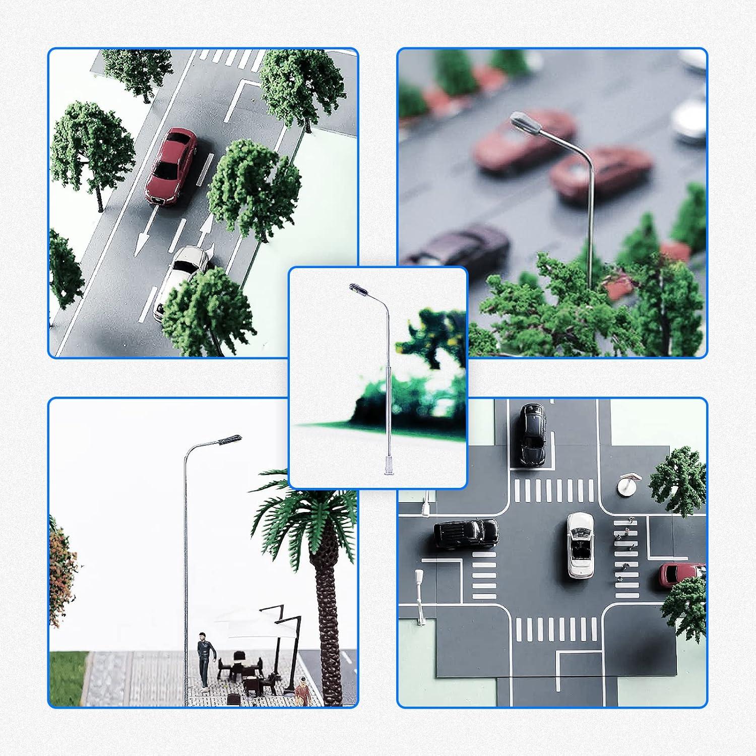 20 Faroles LED Doble para Modelos de Ferrocarril Yetaha 11cm