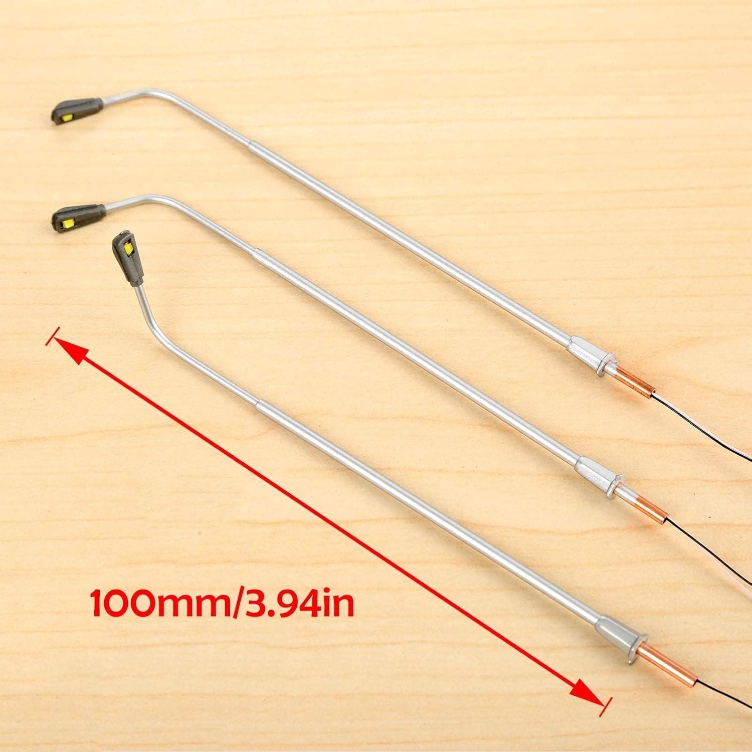 20 Faroles LED Doble para Modelos de Ferrocarril Yetaha 11cm