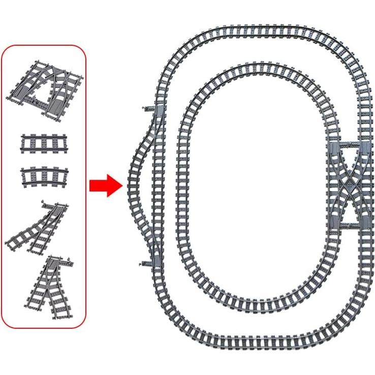 Juego de Expansión de Pistas de Tren Shantou 114 Piezas