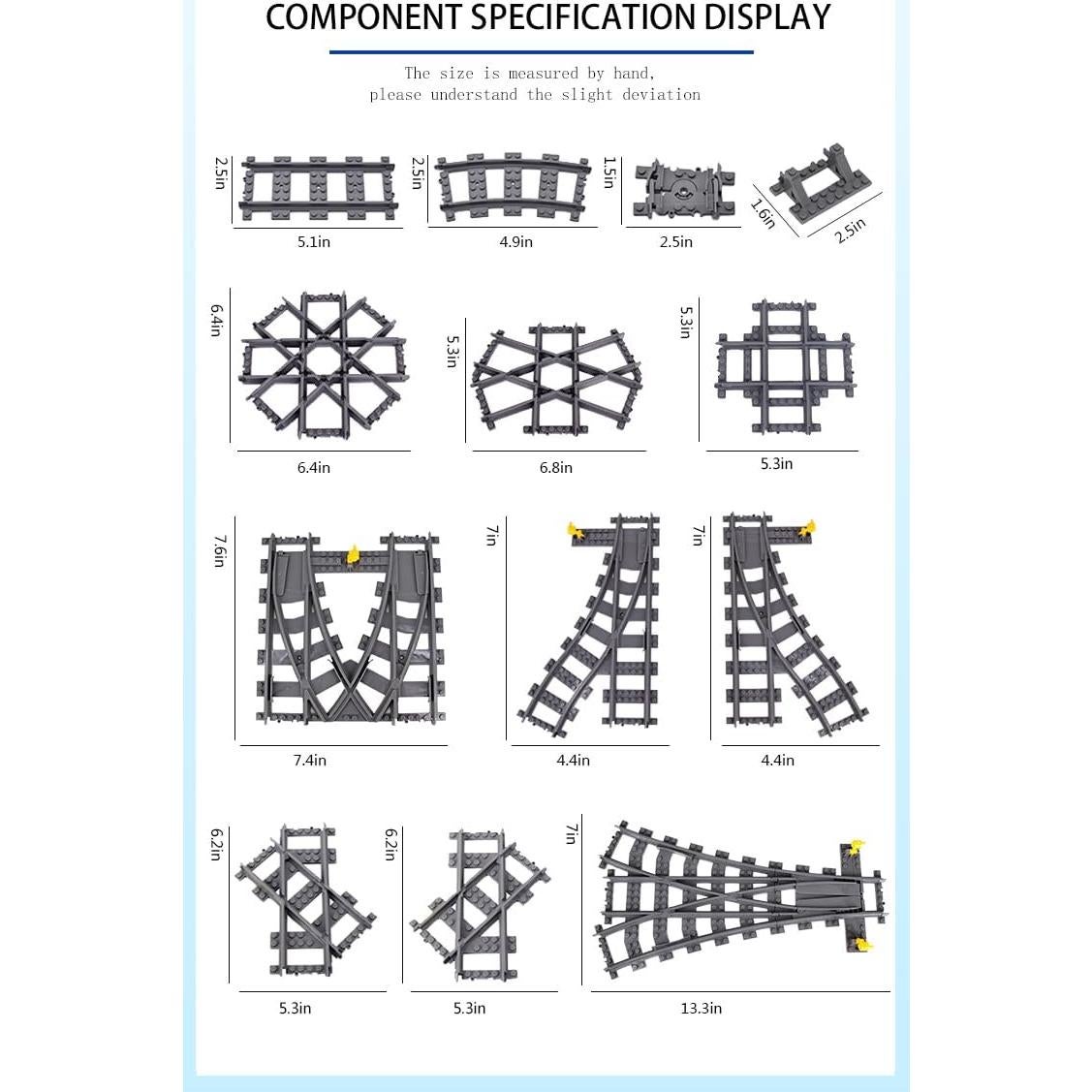 Juego de Expansión de Pistas de Tren Shantou 114 Piezas