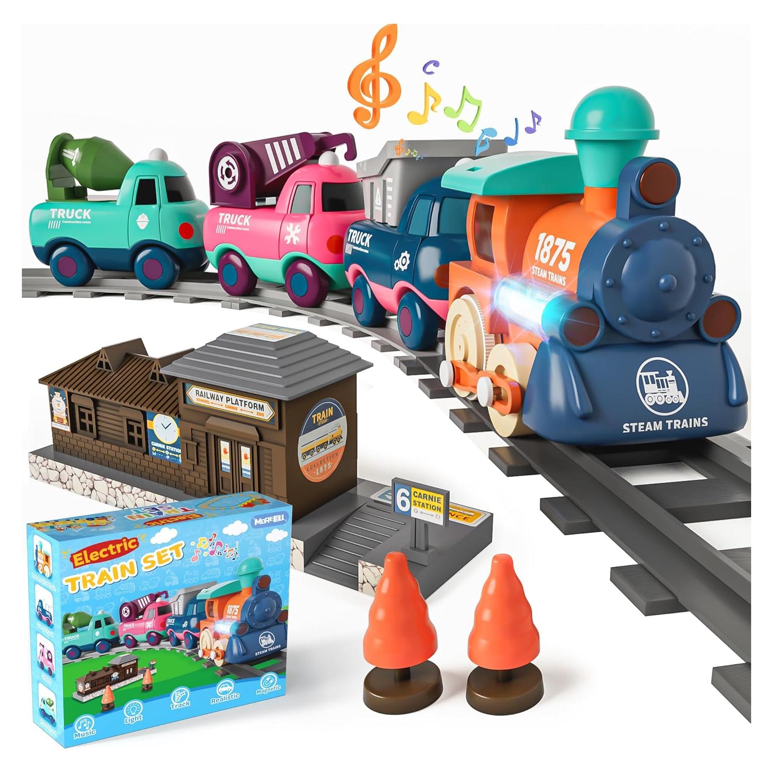 Juego de Tren Eléctrico MORECOLL 19052B con Música y Luces