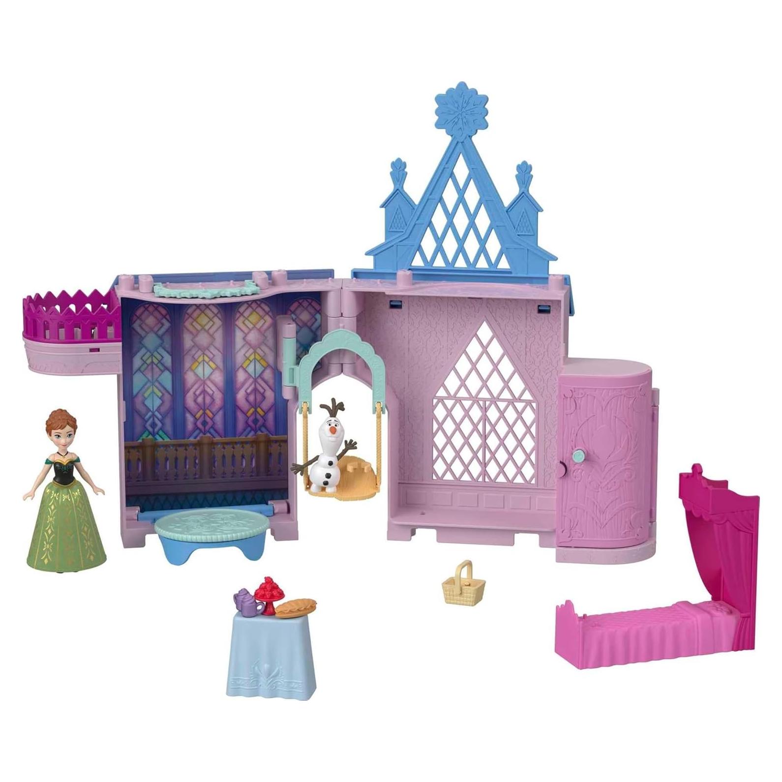 Castillo apilable Disney Frozen Mattel Anna con muñeca y Olaf