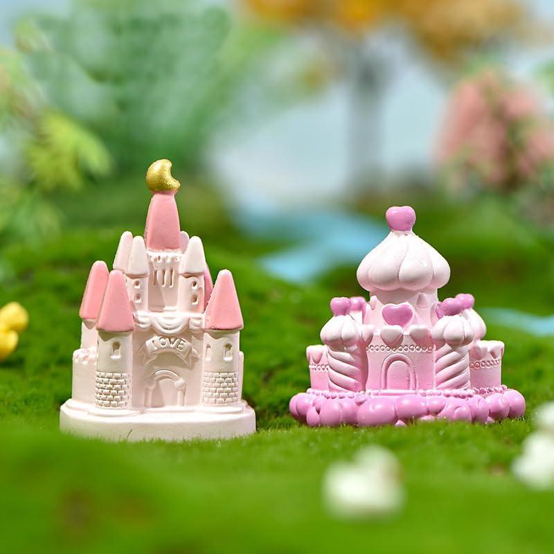 5 Figuras de Castillo en Miniatura Pinenjoy - Resina 4-6 cm