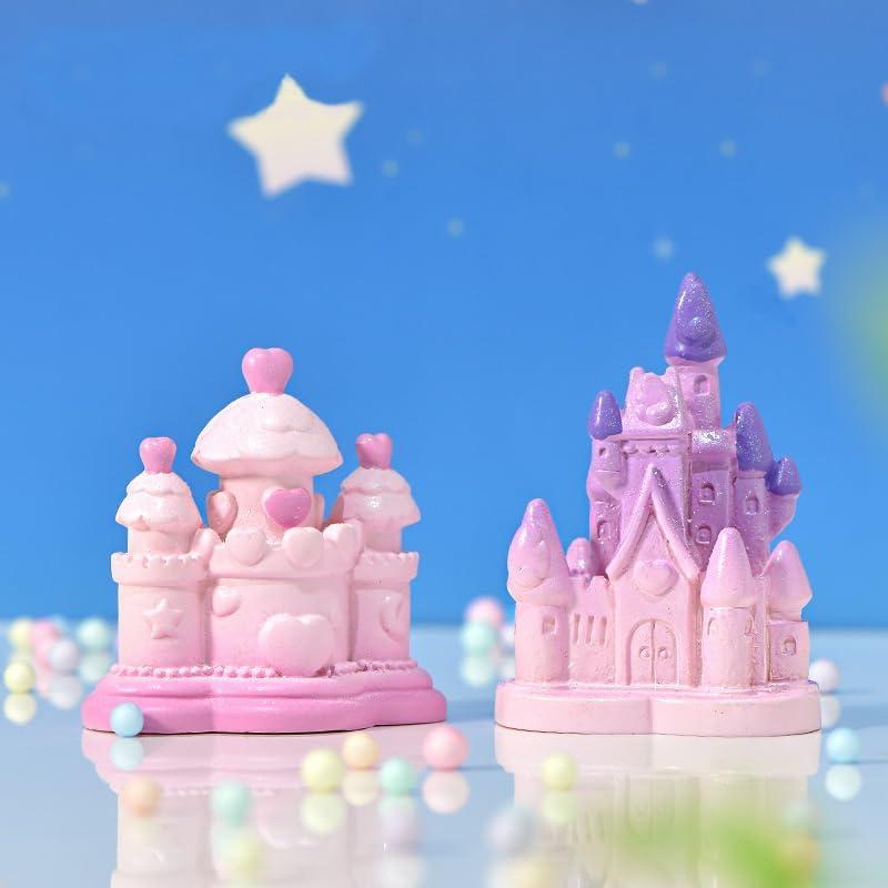 5 Figuras de Castillo en Miniatura Pinenjoy - Resina 4-6 cm