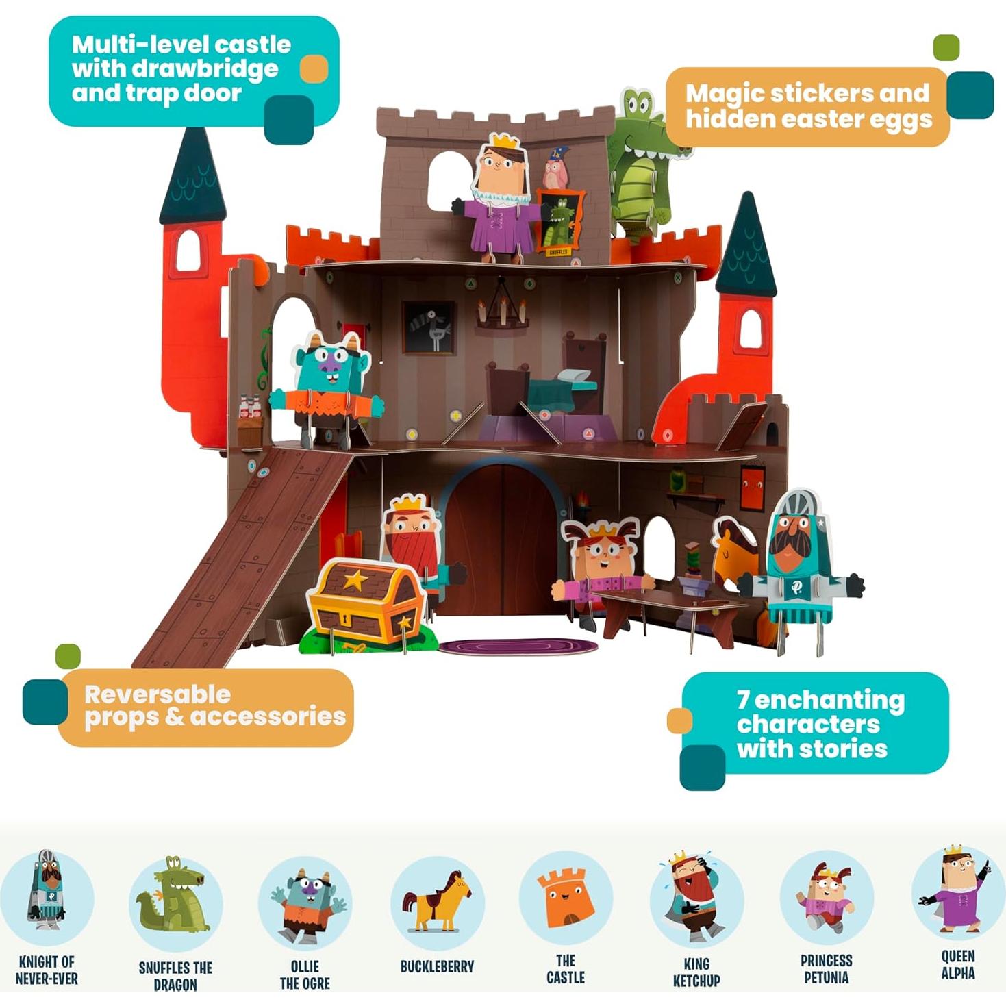 Castillo del Reino Curioso Playper - Juego Construible para Niños 3-8 Años
