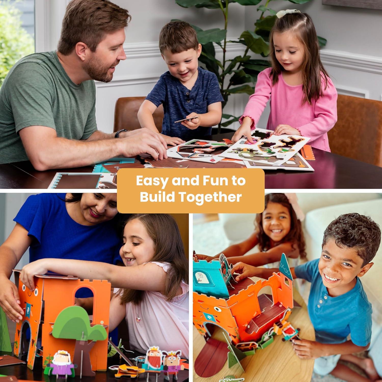 Castillo del Reino Curioso Playper - Juego Construible para Niños 3-8 Años