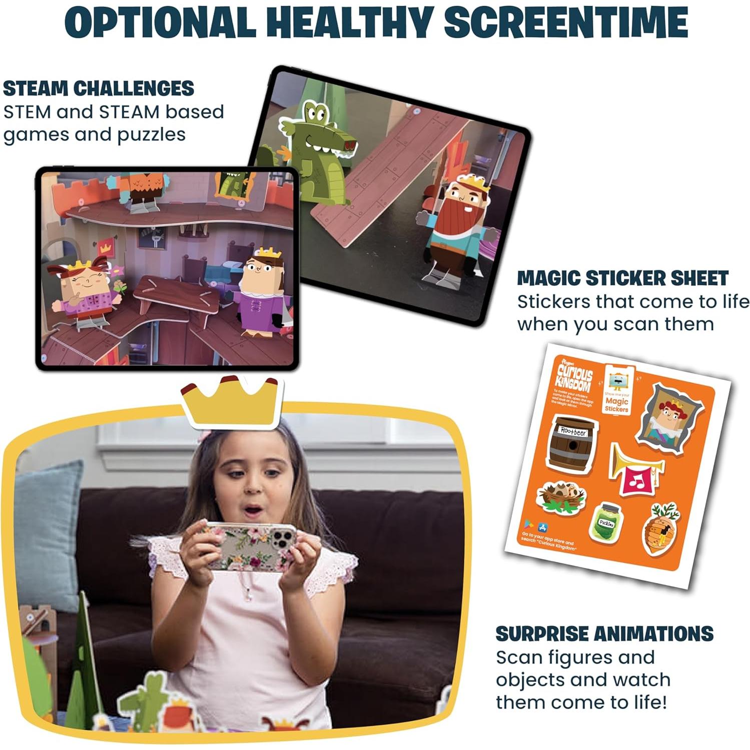 Castillo del Reino Curioso Playper - Juego Construible para Niños 3-8 Años