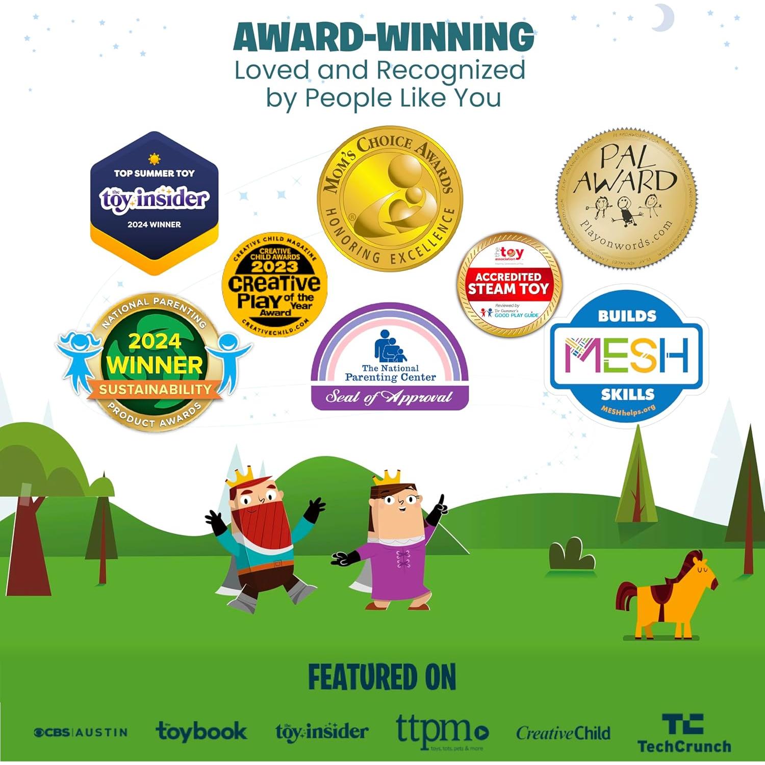 Castillo del Reino Curioso Playper - Juego Construible para Niños 3-8 Años