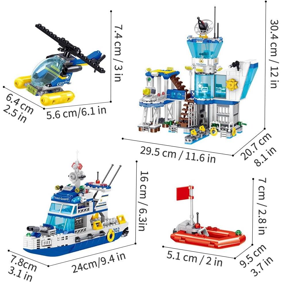Conjunto de Bloques de Construcción Estación de Policía MindBox 800 Piezas