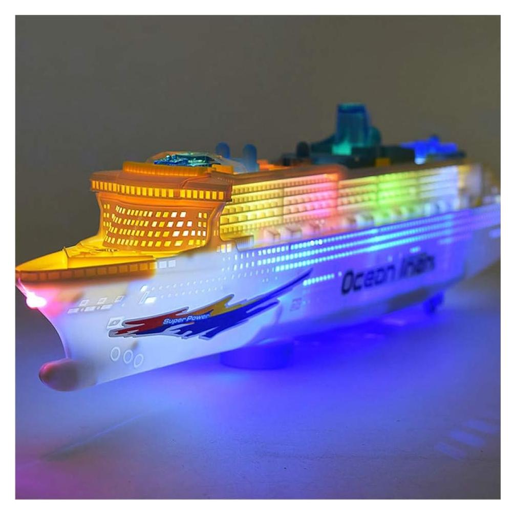 Barco de Crucero Colorido Wenini con Luz LED y Sonido 50 cm