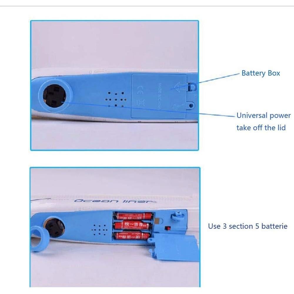 Barco de Crucero Colorido Wenini con Luz LED y Sonido 50 cm