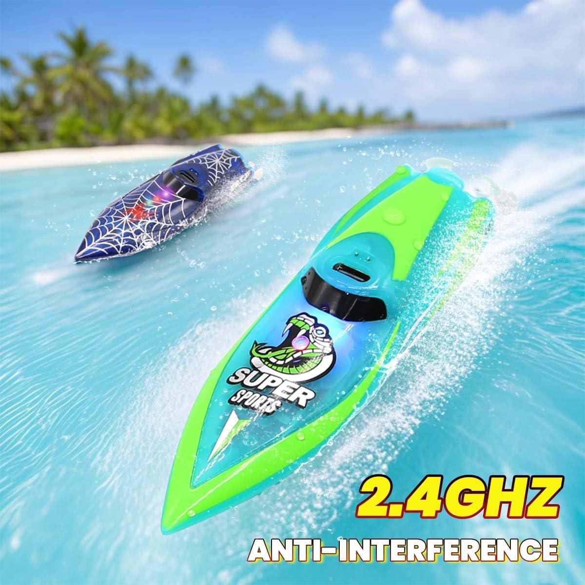 Mini Barco RC CX 3329 Control Remoto 2.4GHz Verde LED