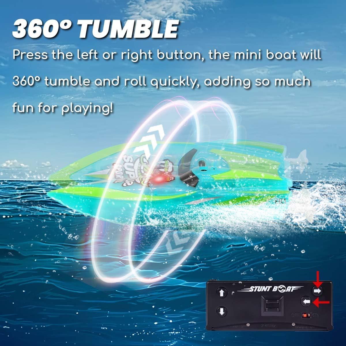 Mini Barco RC CX 3329 Control Remoto 2.4GHz Verde LED