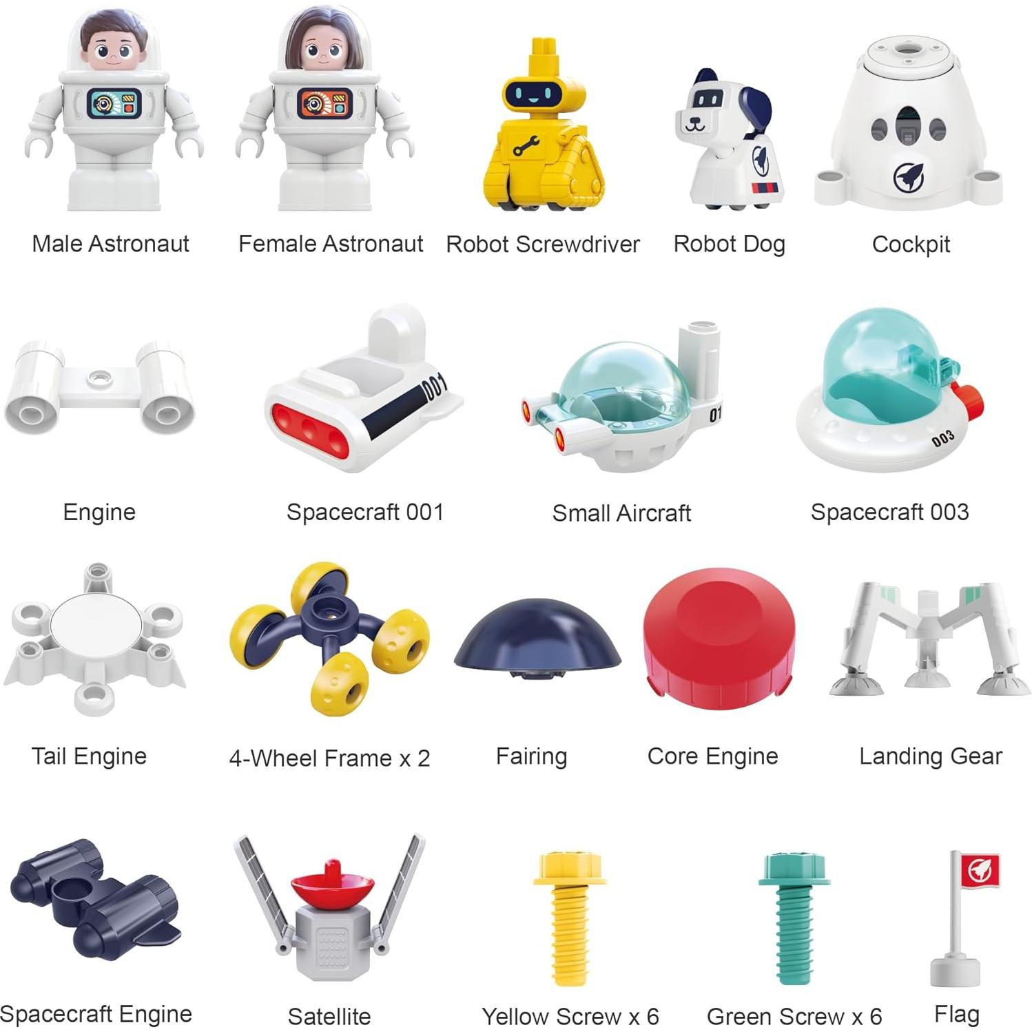 Juego de Aventura Espacial iPlay, iLearn con 2 Astronautas