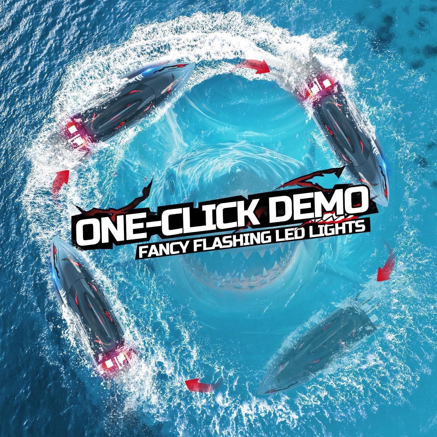 Barco RC DEERC Velociraptor 2.4Ghz 48km/h Impermeable