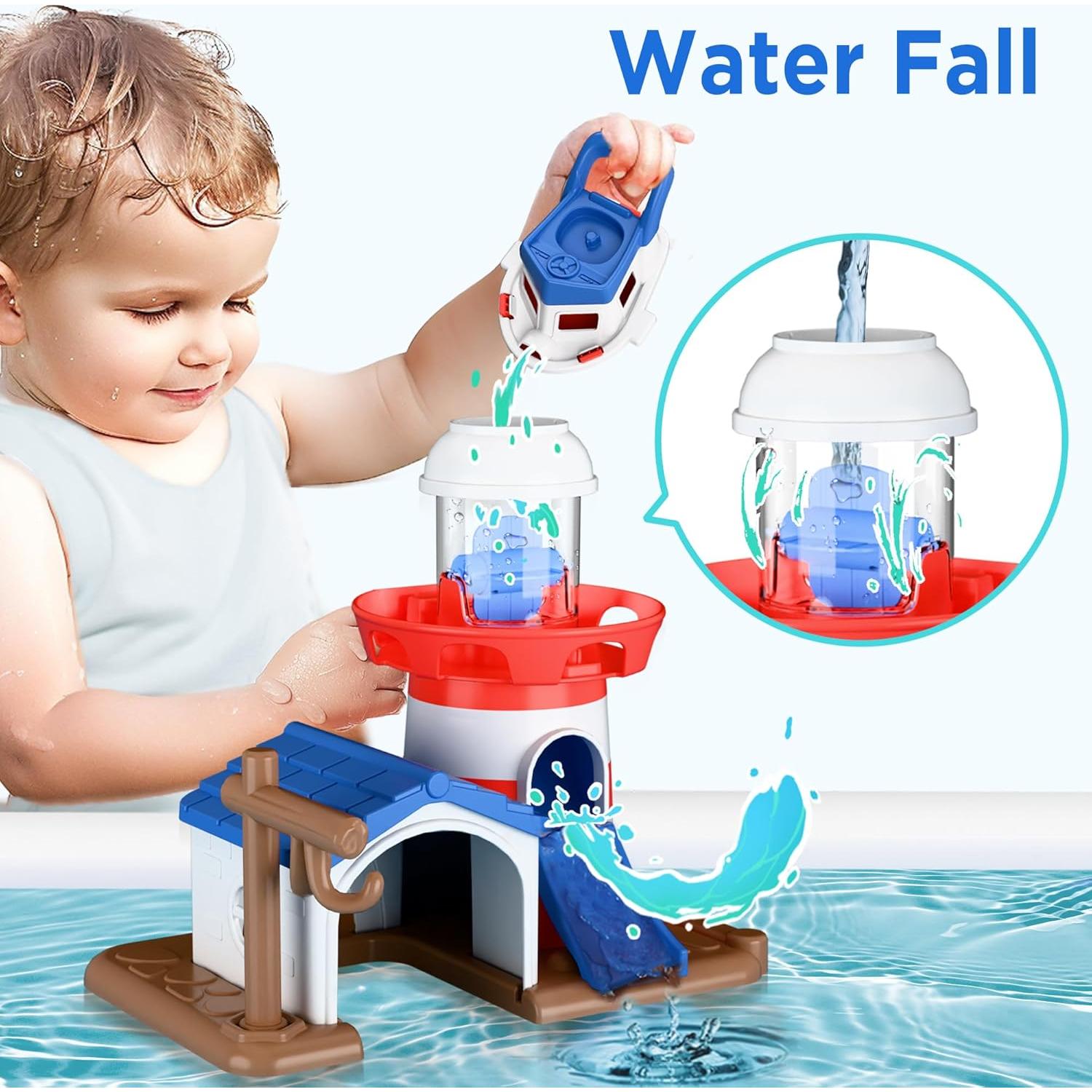 Set de Juguetes de Baño iPlay, iLearn Faro para Niños 18 meses+