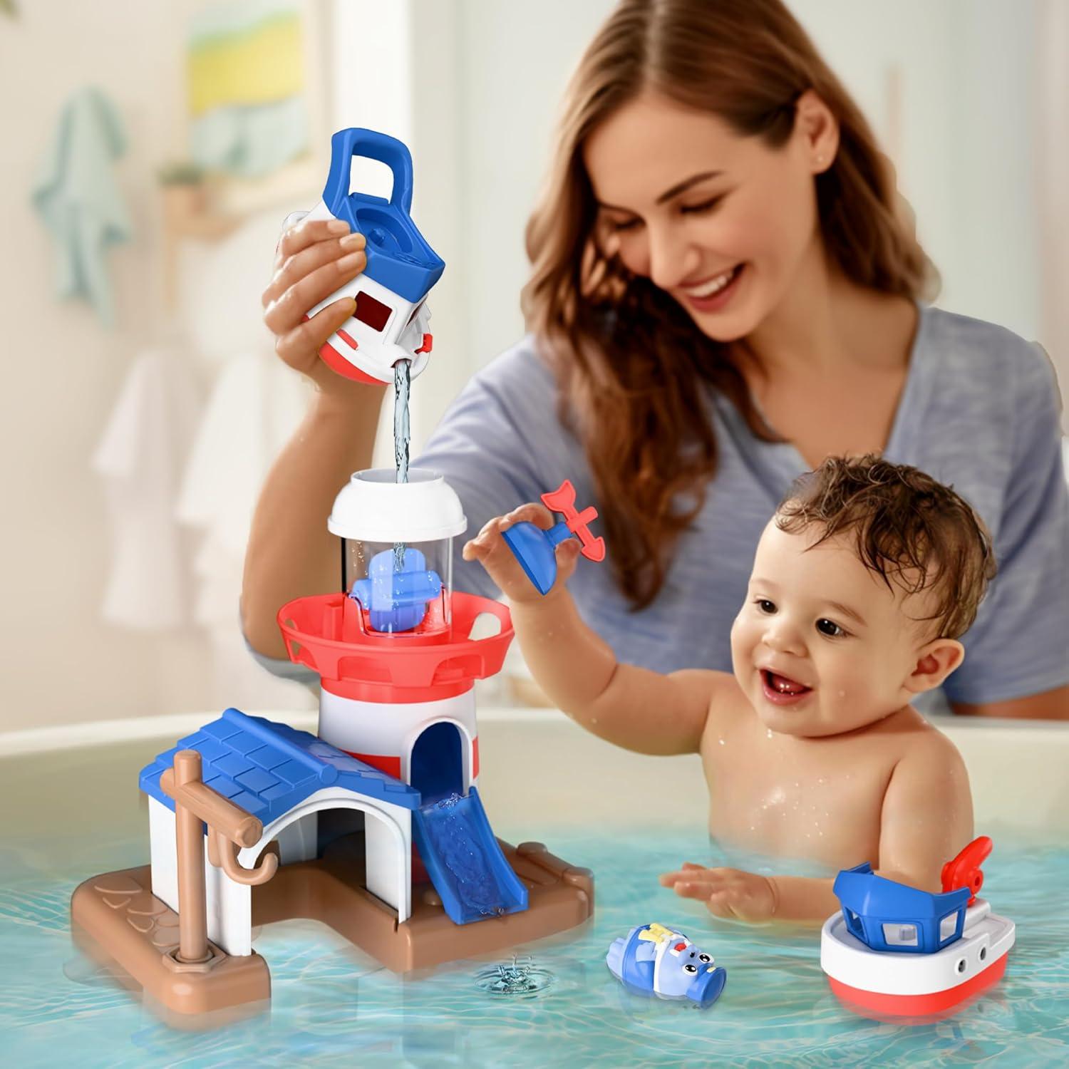Set de Juguetes de Baño iPlay, iLearn Faro para Niños 18 meses+
