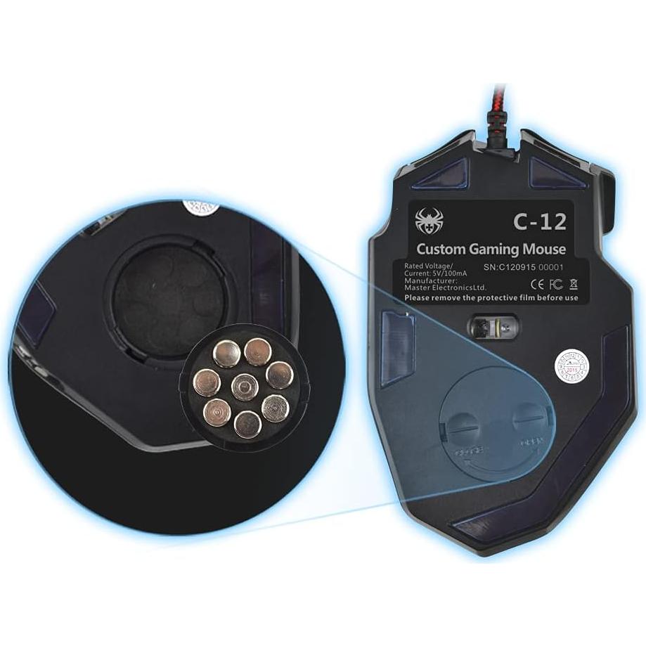 Ratón Gaming AFUNTA C12 12 Botones 8000DPI Ajustable