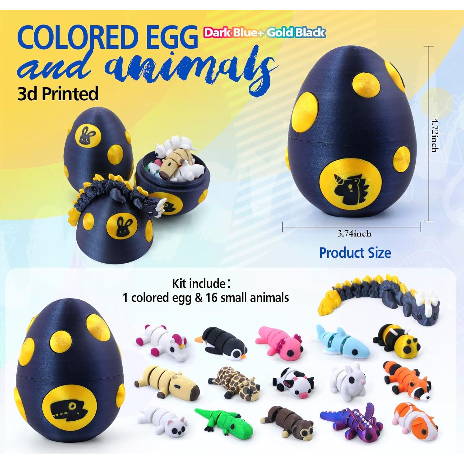 Conjunto de Figuras de Animales Articulados 3D HyBaiS - 3 Piezas